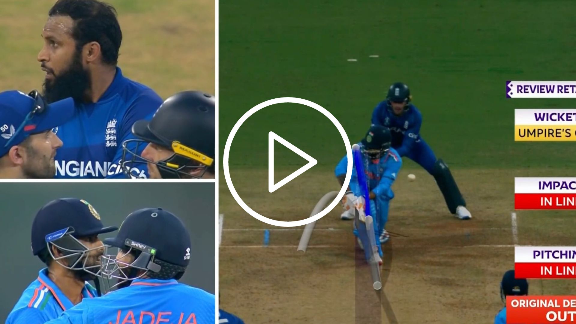 [Watch] Adil Rashid's Magical Delivery Traps Ravindra Jadeja Plumb In Front